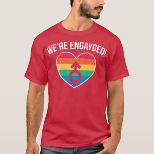 Mannen waren verloofd Lgbt homohuwelijk Bruidegom1 T-shirt