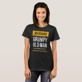 Mannen 'warning Grumpy Old Man' T-shirt (Voorkant volledig)