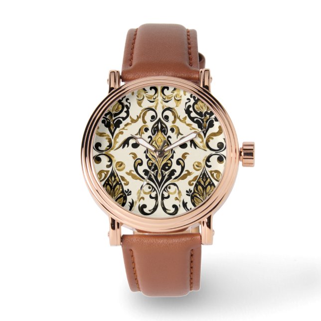 Mannen Watch, Golden Night Mosaic Horloge (Voorkant)