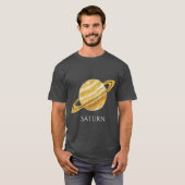 Mannen Waterverf Saturn Planet T-shirt (Voorkant volledig)