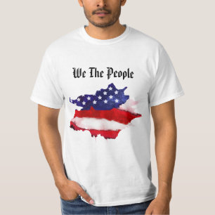 *~* Mannen We hebben de People American Flag Water T-shirt