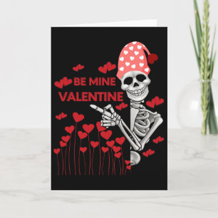 Mannen Wees Mijn Valentijn Grappig Skelet Verliefd Kaart