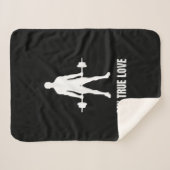 Mannen Weightlifter Barbell Training Outfit Sherpa Deken (Voorkant (horizontaal))