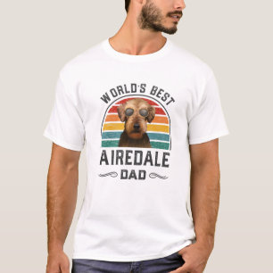 Mannen wereld beste Airedale Terrier Dad Dog T-shirt