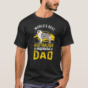 Mannen wereld beste Australische herder pap Aussie T-shirt