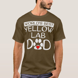 Mannen wereld beste gele lab pap dog eigenaar paw  t-shirt