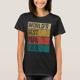 Mannen Wereld Beste Papa Ooit  Pap Vader S D T-shirt