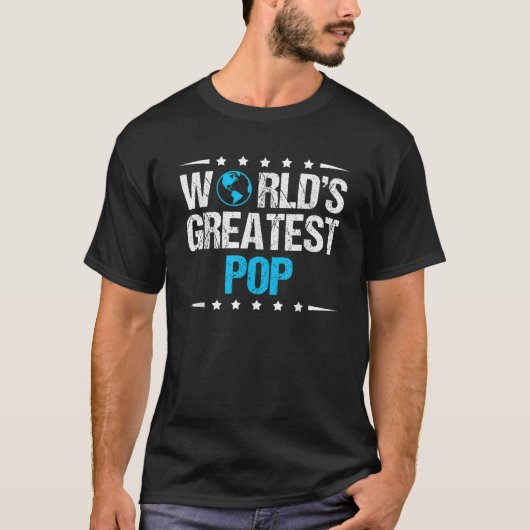 Mannen wereld grootste Pop T-Shirt (Voorkant)
