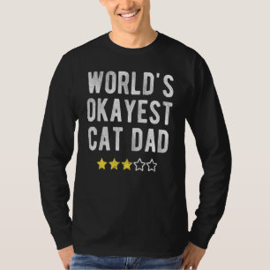 Mannen werelden #1 Okayest Cat Dad Funny Costume B T-shirt