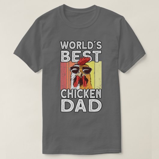 Mannen werelden Best Chicken Dad Farmer Rooster He T-shirt (Design voorkant)