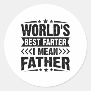 Mannen werelden Beste boer ik bedoel vaderdag Ronde Sticker
