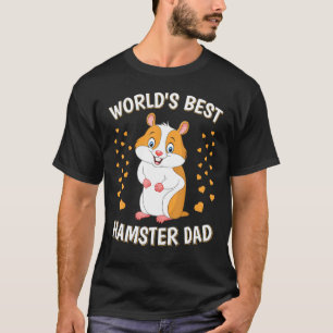 Mannen werelden Beste Hamster Pap Kute Pet Hamster T-shirt