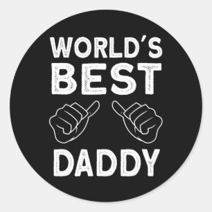 Mannen werelden beste papa, binnenkort vader worde ronde sticker