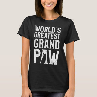 Mannen Werelden Grootste Grand Paw Pet Dog Opa Gra T-shirt