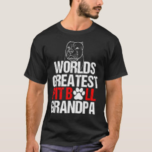 Mannen werelden Grootste Pit Bull Hondenliefhebber T-shirt