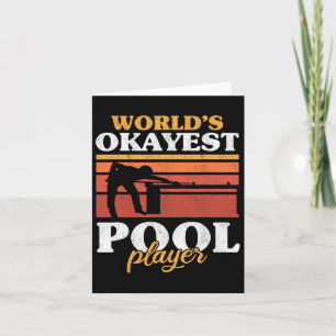 Mannen Werelden Okayest Pool Player Snooker Retro Kaart