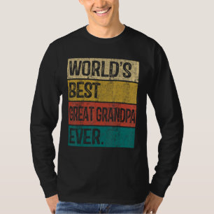 Mannen Werelds Beste Grote Opa Ooit Vintage Vader T-shirt