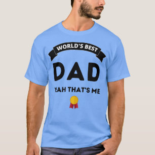 Mannen wereld's beste pap-shirt banner en medaille t-shirt