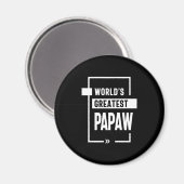Mannen wereld's grootste papaw Gift Magneet (Voorkant / Achterkant)
