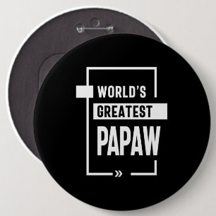 Mannen wereld's grootste papaw Gift Ronde Button 6,0 Cm