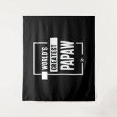 Mannen wereld's grootste papaw Gift Wandkleed (Voorkant)