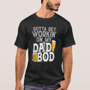 Mannen werken aan papa bod bier papa grapt vader t-shirt