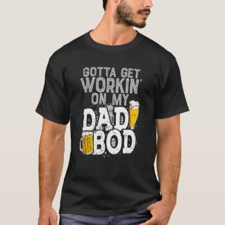 Mannen werken aan papa bod bier papa grapt vader t-shirt
