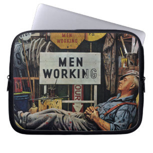 Mannen werken laptop sleeve