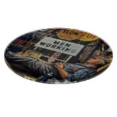 Mannen werken snijplank (Hoek)