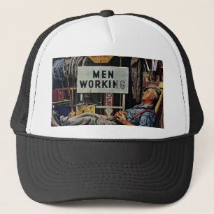 Mannen werken trucker pet