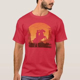 Mannen Western Cowboy Paardrijden grappig T-shirt