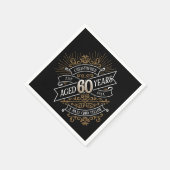 Mannen whisky 60ste verjaardag servet (Hoek)