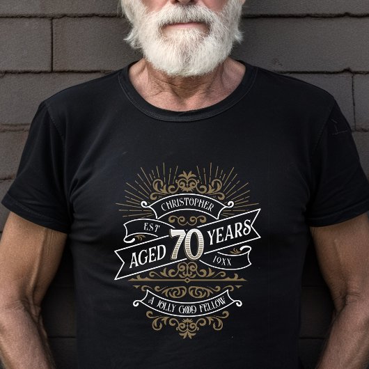 Mannen whisky 70e verjaardag t-shirt
