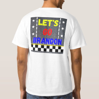 Mannen White Let's Go Brandon T-Shirt