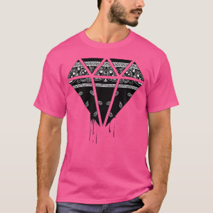 Mannen White Street Draag Hip Hop Black Bandana Cl T-shirt