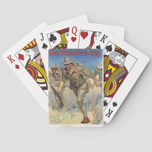 Mannen wilden de WWI van het leger Pokerkaarten (Achterkant)