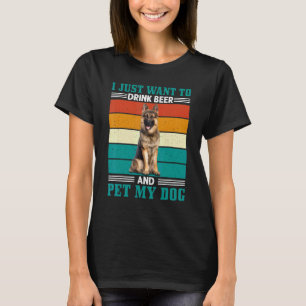 Mannen willen bier drinken en mijn Duitse herdersh T-shirt