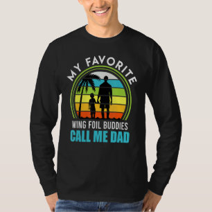 Mannen Wing Surf Papa Vader Wingfoil Folie T-shirt