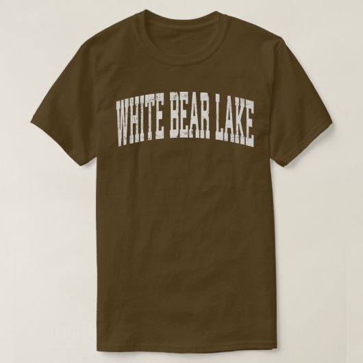 Mannen wit Beer Minnesota MN Athletic T-shirt (Design voorkant)