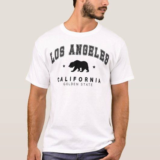 Mannen Wit Los Angeles - Grizzly Beer Design T-shirt (Voorkant)
