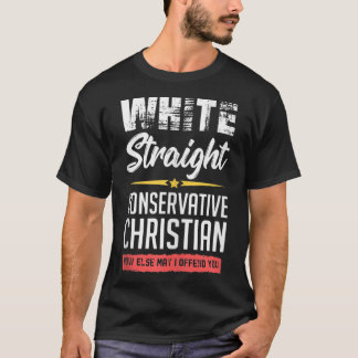 Mannen witte rechte conservatieve Christelijke tan T-shirt