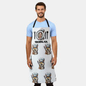 Mannen Wolf Chef Schort (Gedragen)