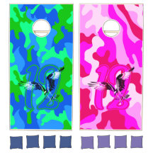 Mannen/Women Seahawk Tailgate Backyard Cornhole se