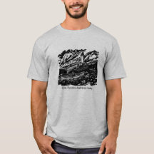 Mannen Woodblock Logo T-Shirt - Grijs