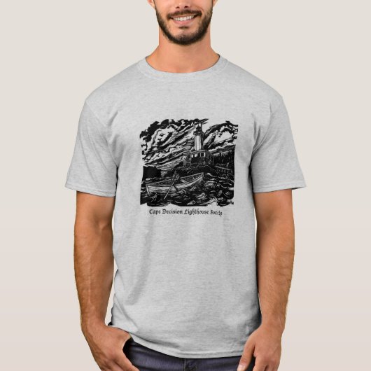 Mannen Woodblock Logo T-Shirt - Grijs (Voorkant)