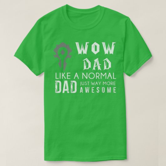 Mannen WOW vader houdt veel Geweldige van een norm T-shirt (Design voorkant)