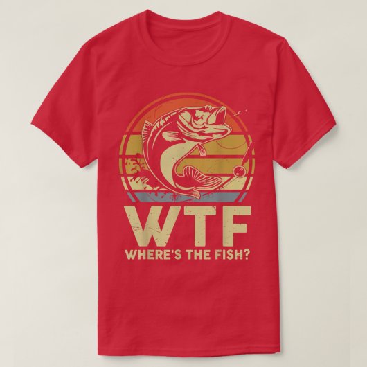 Mannen wtf waar de visvaders dag cadeau Vist T-shirt (Design voorkant)
