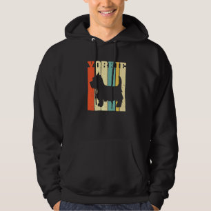 Mannen Yorkie Yorkshire Terrier Retro Vertic Hoodie