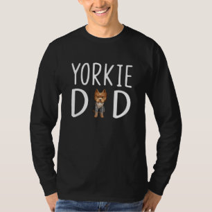 Mannen Yorkshire Terrier Dog Papa Yorkie Dad T-shirt