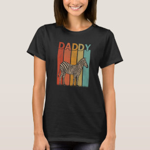 Mannen Zebra Retro Stijl Vintage Papa Grafisch Sch T-shirt